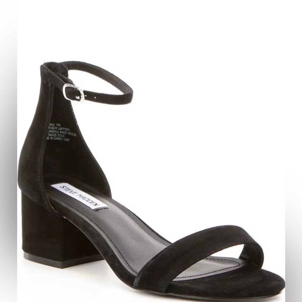 Steve Madden Irenee black suede heeled sandals